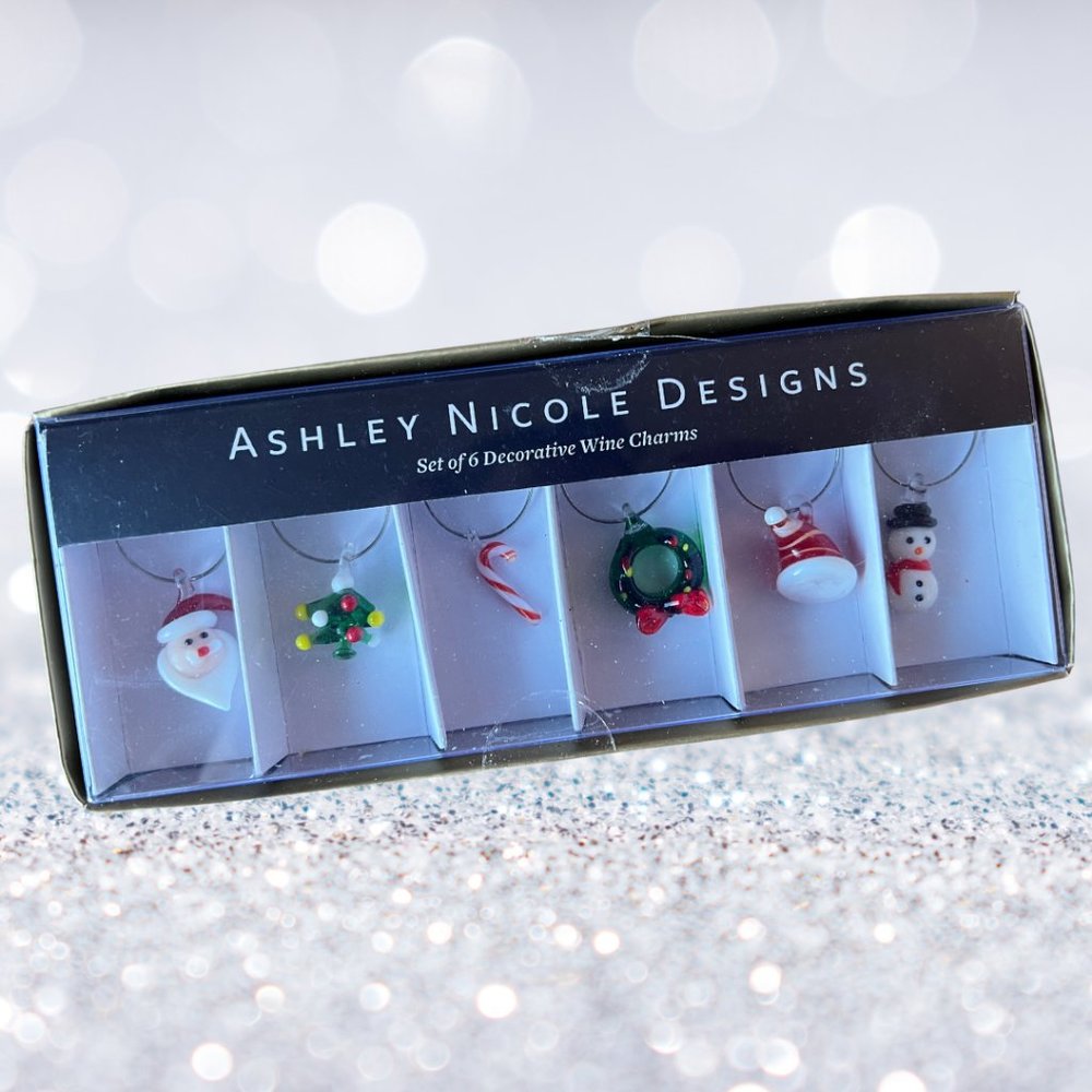 Ashley Nicole Designs Christmas Wine Charms